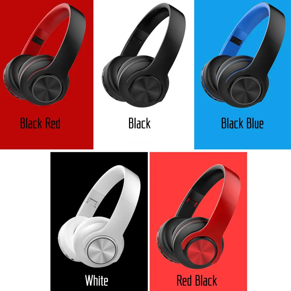 Wireless Gaming Headset Foldable bluetooth 5 0 Headphone Handsfree Support TF Card FM RadioCall Headphones Sporting Earphones