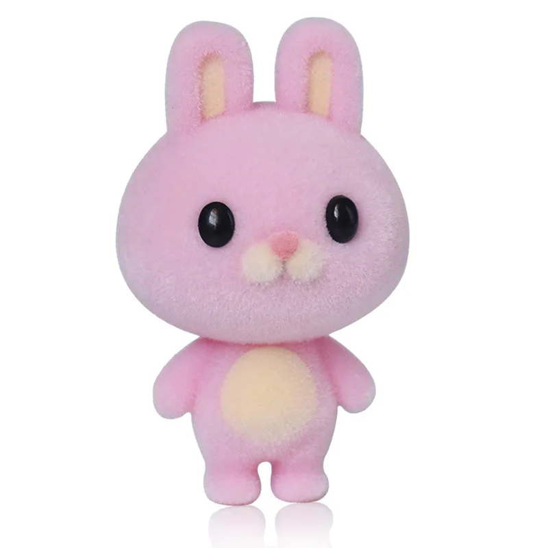 

Plastic Flocking Pink Bunny Children's Interesting Toy Doll Machine Car Ornaments