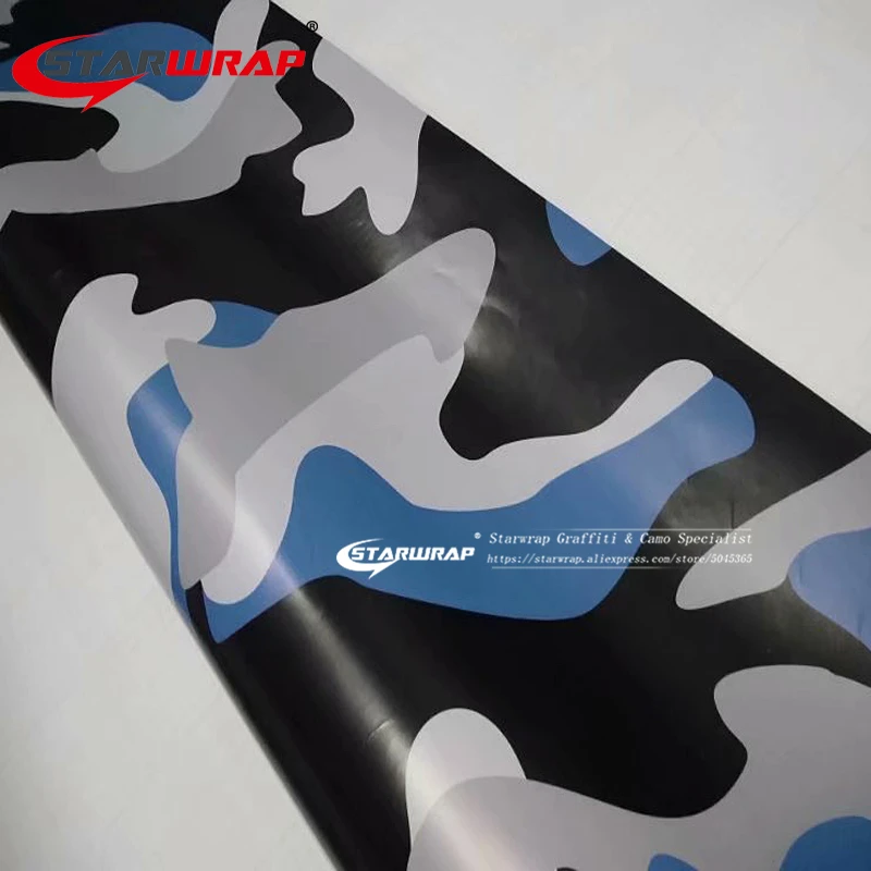 

Starwrap Jumbo Military Camo Film Wrap Woodland Arctic Camouflage Vinyl Sticker Graphic Vihecle Decal