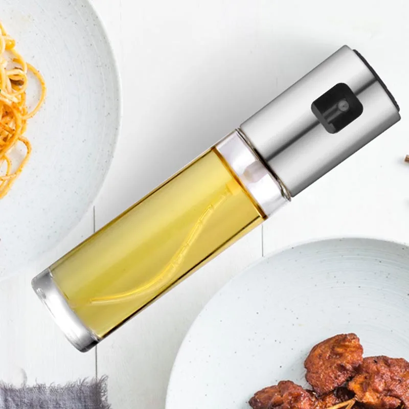 Stainless Steel Olive Pump Spray Bottle Oil Sprayer Oiler Pot BBQ Barbecue Cooking Tool Can Cookware Kitchen | Дом и сад