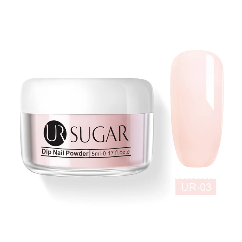 Ur Sugar 5 мл желе розовый Dip порошок для ногтей градиентный французский лак Натуральный цвет система погружения блеск для ногтей порошок без лампы лечения - Цвет: UR-03