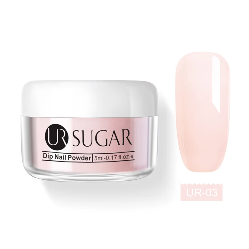 UR-03 Ur Sugar 5 мл желе розовый Dip порошок для ногтей градиент французские ногти погружение порошок блеск украшение натуральный сухой без лампы - Цвет: UR-03