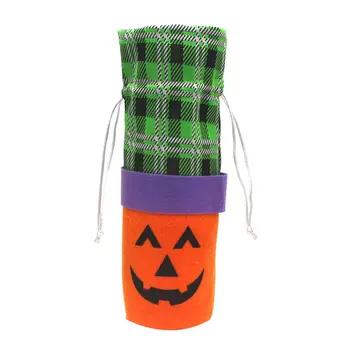 

2019 Halloween Atmosphere Ornament Restaurant Winery Wine Bottle Cover Non-woven Red Wine Cover Novelty Decoration Dropshipping