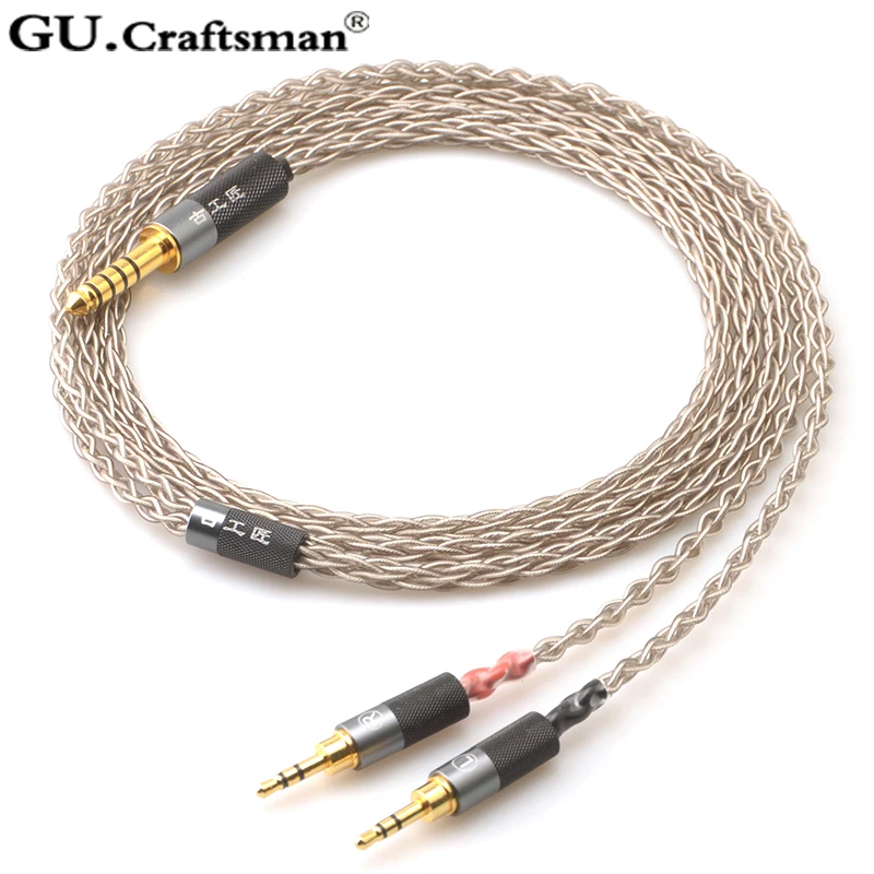 Серебряный кабель для наушников GUcraftsman 6n HIFIman HE400s HE1000 v2 Edition X V2 EDX 3 5 мм/2 мм/4 4