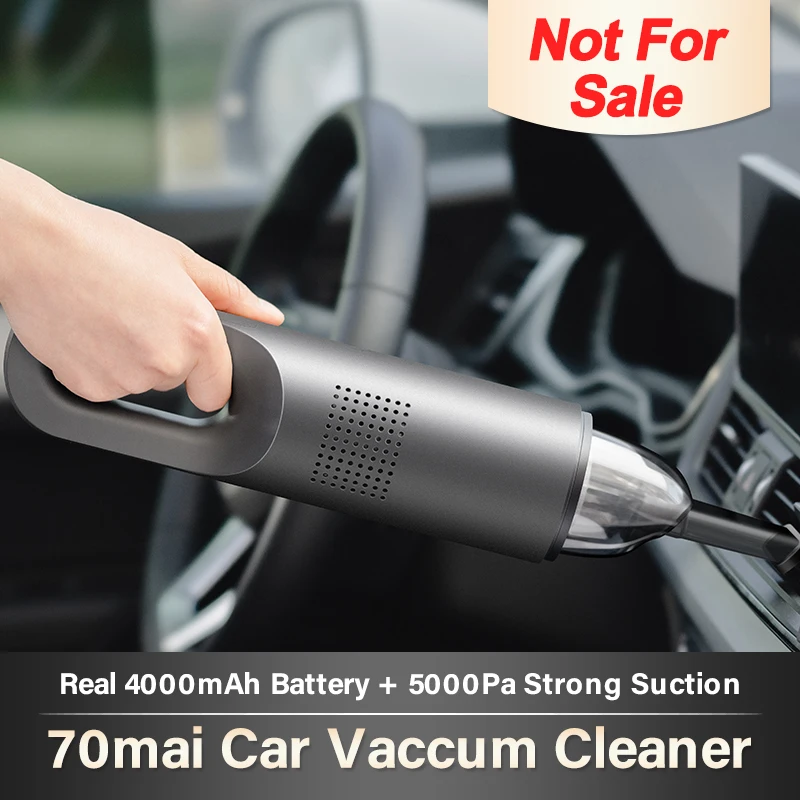 70mai Car Vacuum Cleaner Wireless Lightweight Handheld Auto Vacuum Cleaner 5000Pa Strong Suction