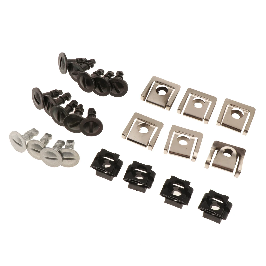 Set of 24pcs Professional Under Engine Cover Undertray Fitting Clip Metal Screw Repairing Kit for Passat Model: 8D0805121 | Автомобили и