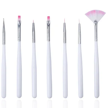 

7Pcs/set Nail Brush Set Manicure Set Pencil Dotting Painting Drawing Nail Art Brush Kit of Brushes DIY For Gel Nail Polish