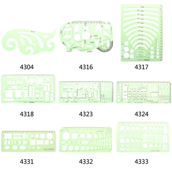 

Green Geometric Template Ruler Drawing Tools For Student School Stationery Pro