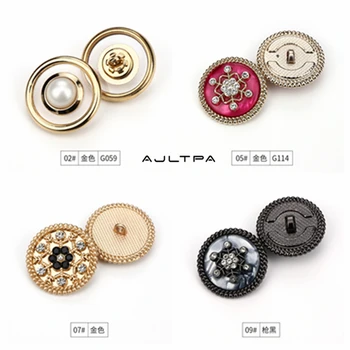 

500Pcs 18mm 25mm Round Metal Acrylic Diamond Sewing Buttons Woolen Coat Suit Coat Dresses Button For Clothes Decoration Button