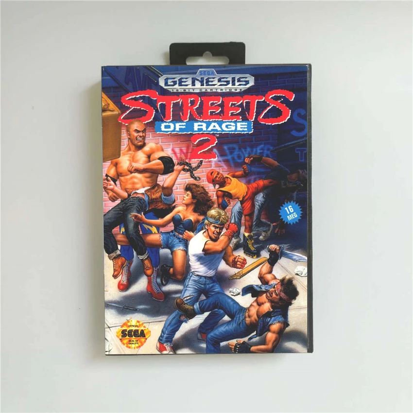 Игровая приставка с крышкой Street of Rage 2 Крышка США в розничной упаковке 16 бит MD для