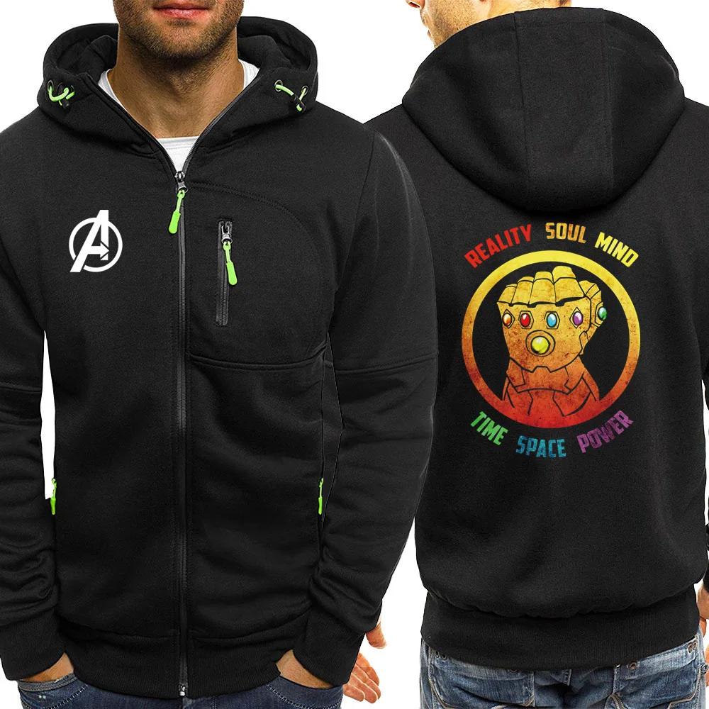 Infinity Gauntlet The Avengers Hoodies Men Sweatshirt Autumn 2019 New Long Sleeve Jacket Zipper Casual Coat 2