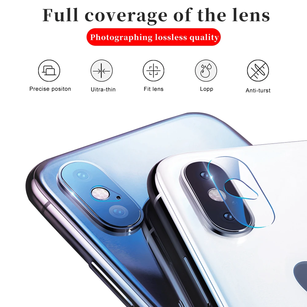 Защитная пленка для камеры iphone X XS Max XR закаленное защитное стекло для экрана для iphone 6 6S 7 8 Plus Аксессуары