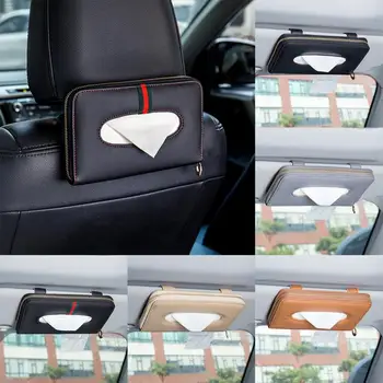 

Car Tissue Box Towel Sets Car Sun Visor Seat Back Tissue Box Holder Auto Interior Storage Decoration For BMW Benz Auto Interior