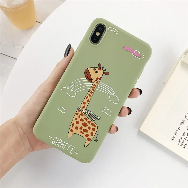 Чехол Lovebay с милыми животными динозавром жирафом для iPhone 7 8 6 6s Plus 11 Pro X XR XS Max панда Мягкий ТПУ чехол для телефона - Цвет: 7998MG5