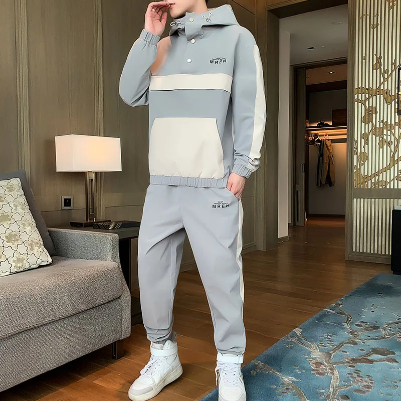 brown moletom com capuz and sweatpants set