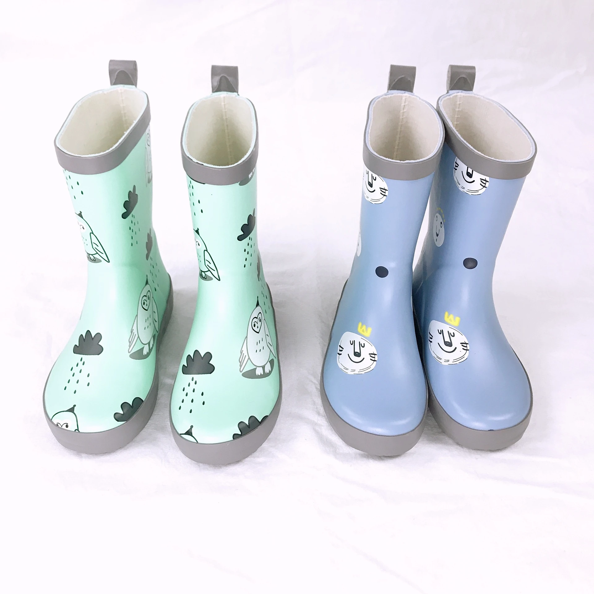 printed rubber boots