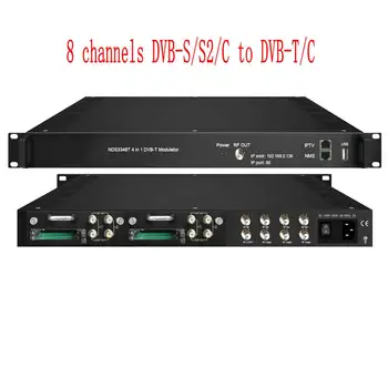 

DVB-S2 to DVB-T DVB-C to DVB-T/C Cable TV digital modulator Digital descrambling and modulating machine