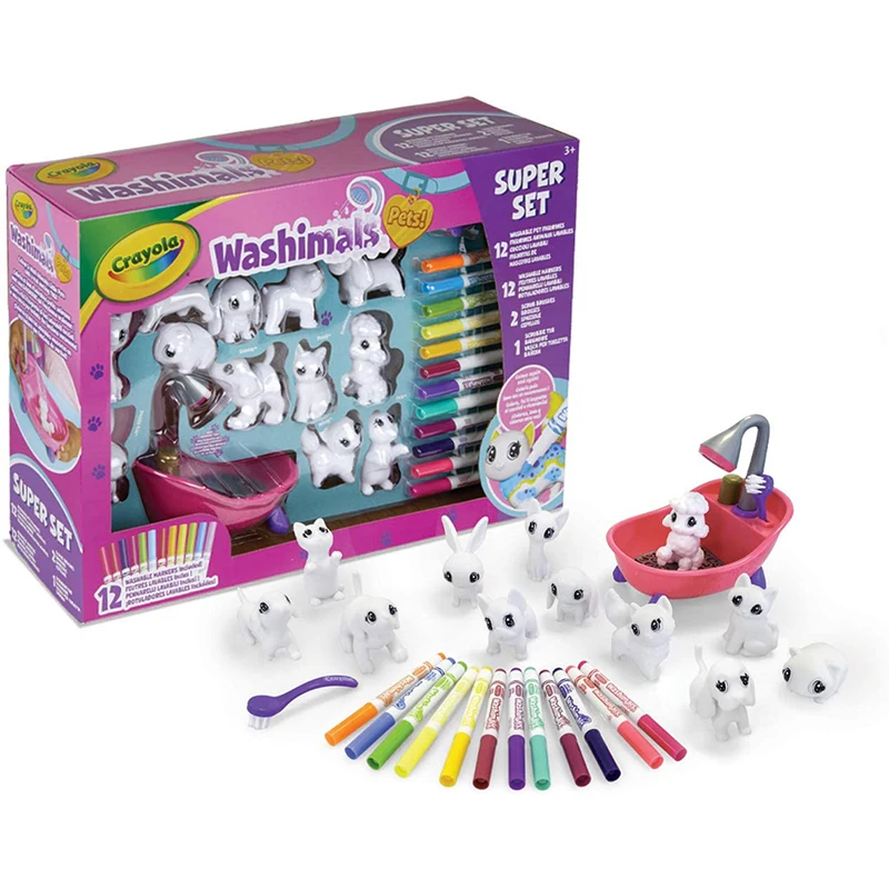 Crayola Coloring Pets Super Creative Colouring Crafts Kit Gift Set with Washable Marker Pens Multi Painting Drawing Toy for Kids | Игрушки и