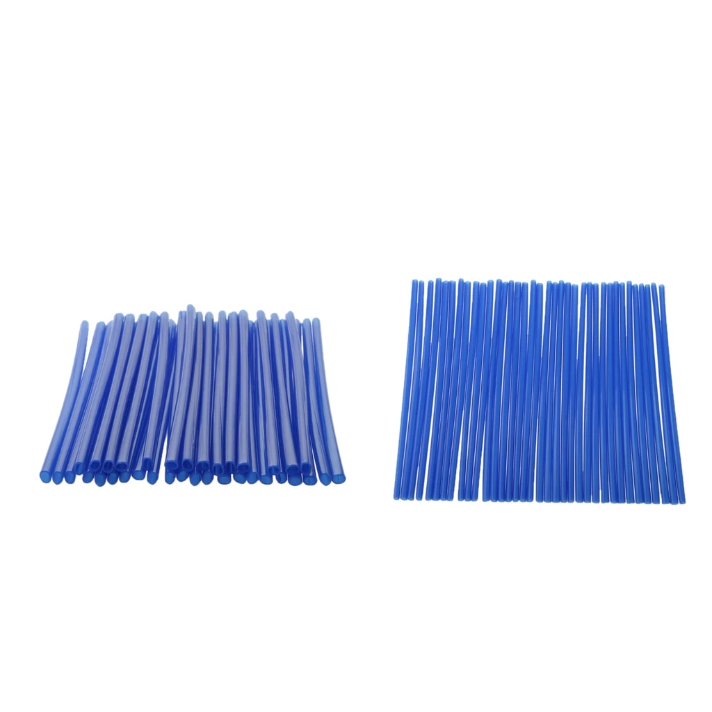 72 Pcs Motorcycle Spoke Covers Coats Universal Fit for 19-21 inch Rims Dirt Bike - Blue