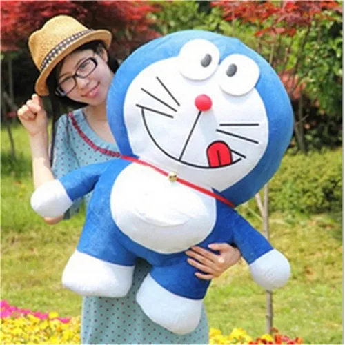Fancytrader 39'' Pop Anime Japan Big Doraemon Plush Toy Giant Blue Stuffed Cartoon Doraemon Cat Doll Nice Birthday Gift 100cm (5)