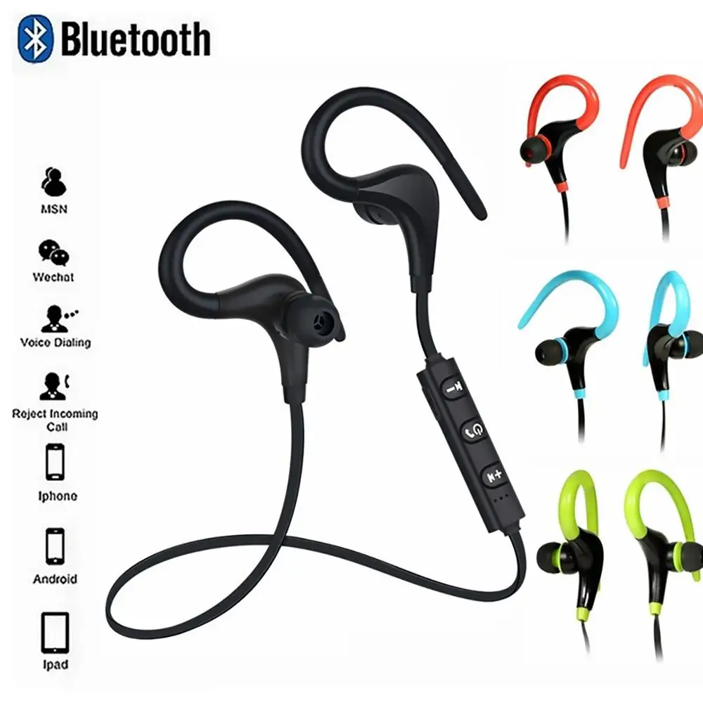 Ear Hook Hanging Stereo Earphones Sport Running Headset Earbuds Bass