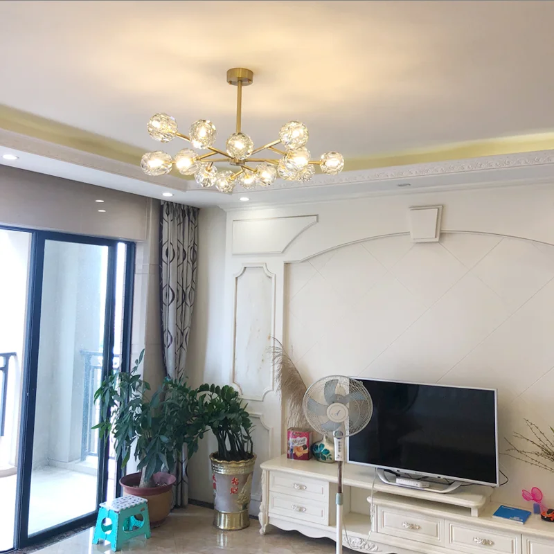 Новинка 2019 потолочный светильник с хрустальными шариками дизайнерские люстры в