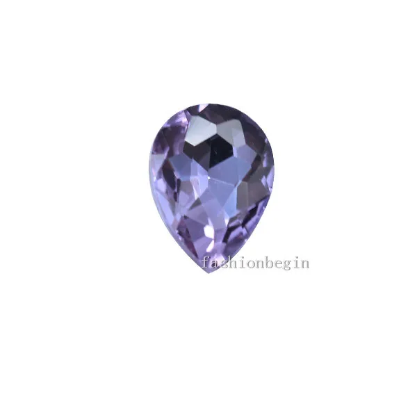 lt violet 12p 13x18 мм каплевидный цвет с заостренным фольгированным дном сзади Стекло Необычные камни граненые Кристаллы Стразы детские игрушки ювелирные изделия DIY ремесло бусины - Цвет: lt violet
