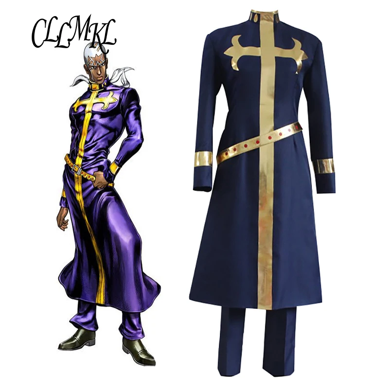 

Anime JoJo's Bizarre Adventure Enrico Pucci Custom Any Size Uniform Cos Cosplay