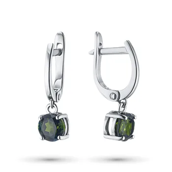 

Earrings made of silver with chrome diopside e0605sg04202604