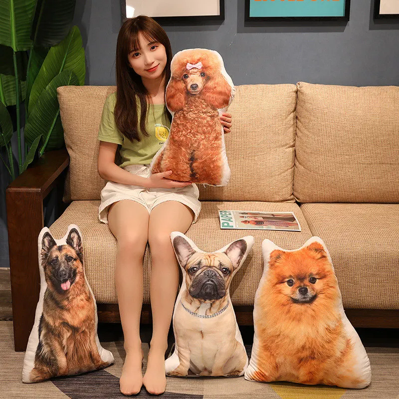 1PC 50CM Simulation Cat Dog Stuffed Soft Plush Pillow Toy Sleeping Back Cushion Sofa Decor Pillow For Children Girls Xmas Gifts