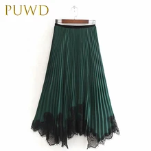 PUWD новая кружевная плиссированная юбка для женщин на осень и зиму