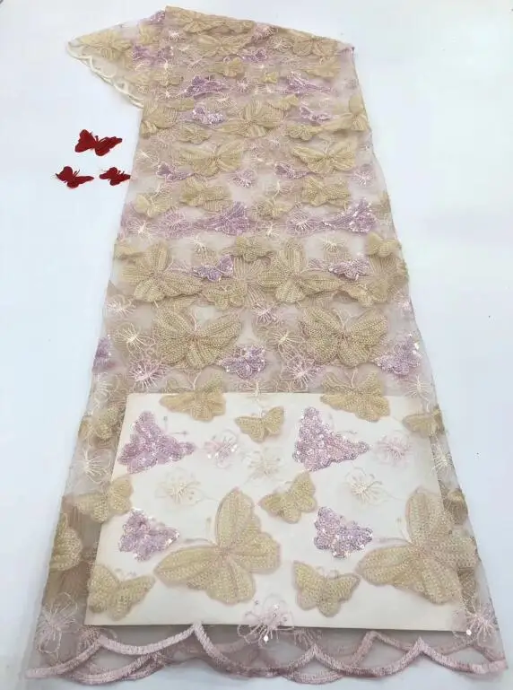 African High Quality Nigerian French Lace Fabric with sequins ZH-59284 Tulle Net Mesh Material | Дом и сад