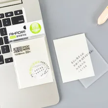 50 arkuszy/paczka kreatywny przezroczysty notatnik wodoodporny karteczki codzienne Do zrobienia lista artykuły papiernicze szkolne materiały biurowe nowość