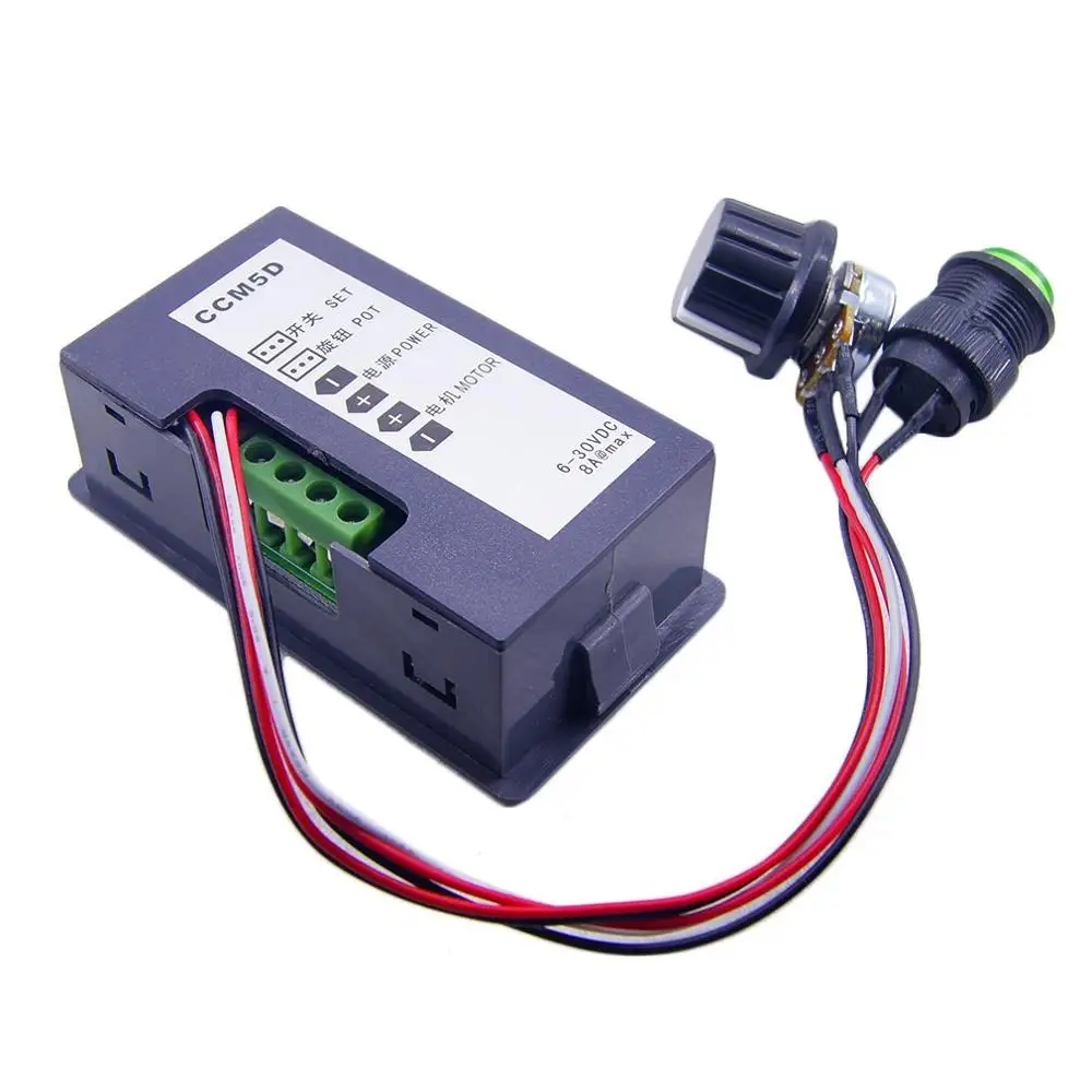 CCM5D DC6-30V 12V 24V Макс 8A мотор контроллер скорости ШИМ с цифровым Дисплей переключатель 16 кГц легкий вес