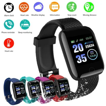

116plus Smart Watches 116 plus Smart Bracelet Wristband Heart Rate Watch Men Women Sport Watches Smart Band