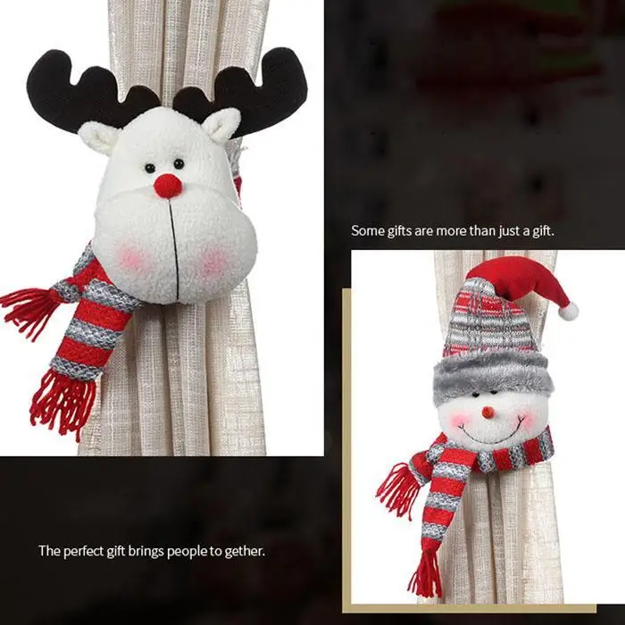 Christmas Cartoon Doll Curtain Buckle Home Window Decorative Accessories Navidad Ornaments for Home Decoration