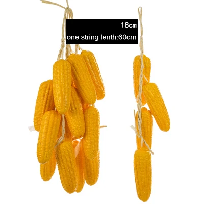 Искусственная модель овощей поддельные чеснок Кукуруза рыбы Висячие струны кухня фестиваль Декор фотографии реквизит - Color: Corn