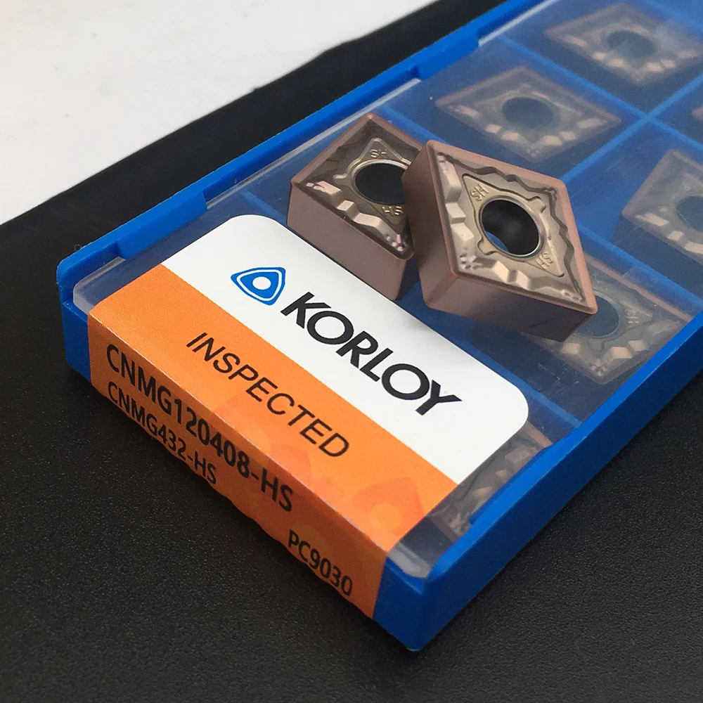 

100% Original KORLOY 10PCS CNMG120408 HS PC9030 Carbide Inserts Turning Tool CNC Lathe Tool For Stainless Steel High Quality