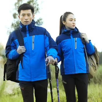 

Autumn & Winter Couples down Jacket Raincoat Jacket Two-Piece Set Work Clothes Men and Women Three-in-One Ski Suit Printed Logo
