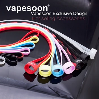 

10pcs vapesoon Universal silicone lanyard for vape pen 22 plus Ego AIo box mod pod system vape kit lanyard fit diameter 19-25mm