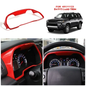 

Red Dashboard Panel Display Frame Decor Covers Trim Decals Stickers for Toyota 4Runner 2010-2019