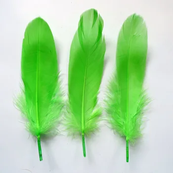 

Wholesale Hard pole 1000 Pcs Grass Green Goose Feathers for DIY crafts plumes 12-18cm DIY Jewelry Wedding Home decoration plumas