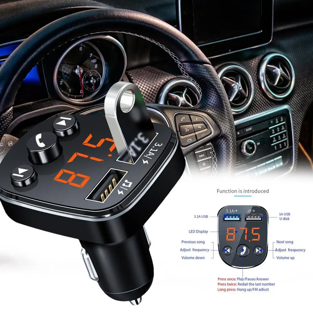 Автомобильный FM-модулятор с поддержкой Bluetooth 5 0 и mp3-плеером | Автомобили