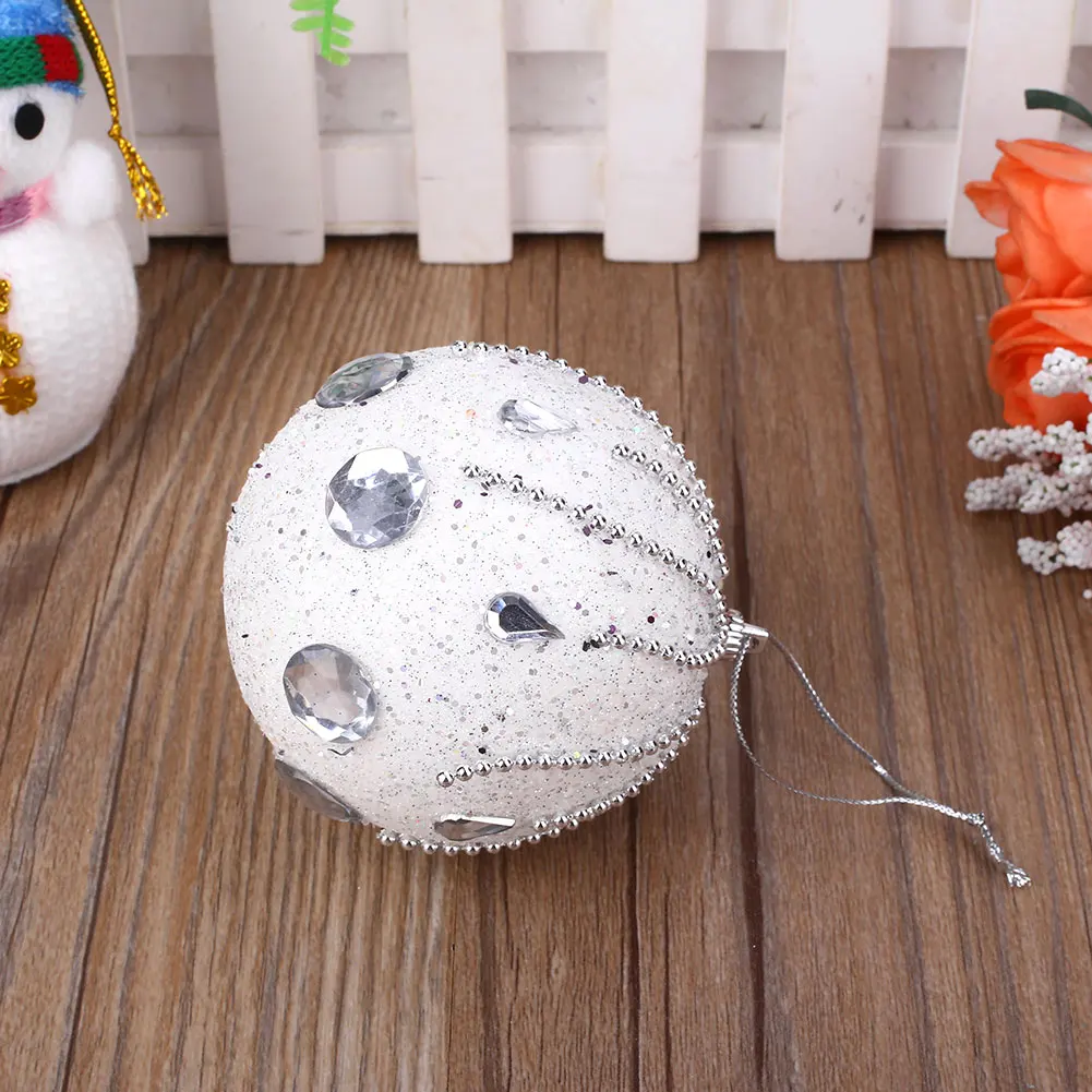 Christmas Tree Foam Glitter Ball Festival Xmas Ornaments Multicolor Creative