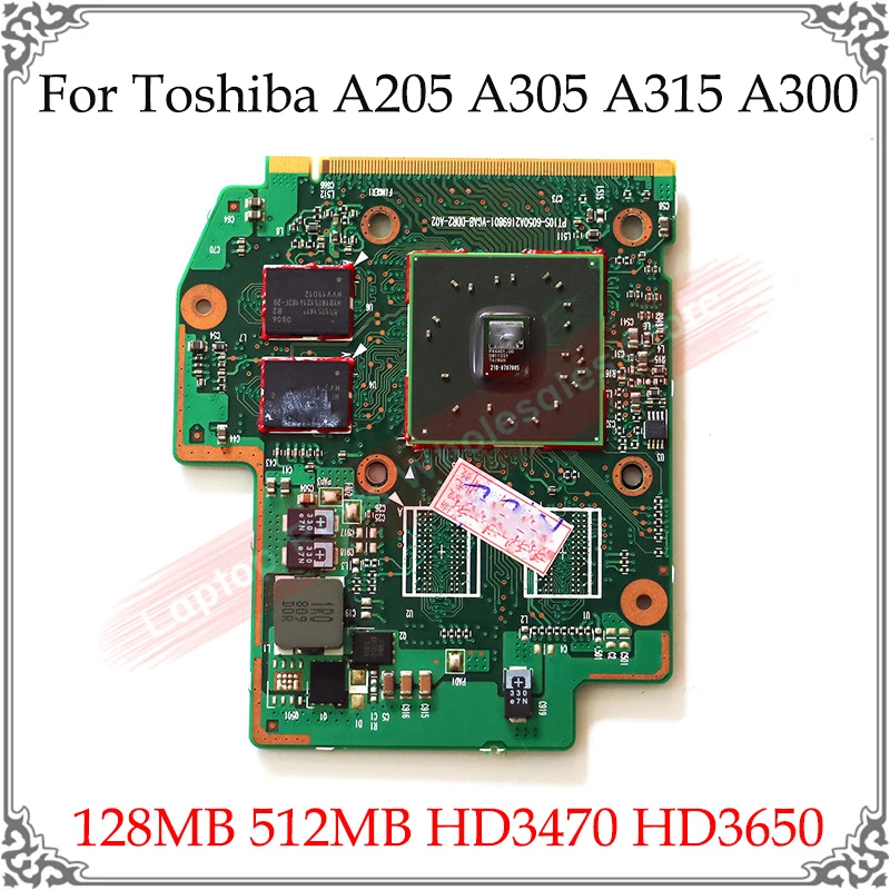 Оригинальный 512 MB графическая карта для Toshiba A300 V000121540 PT10S 6050A2169801 VGAB DDR2 A02 видео