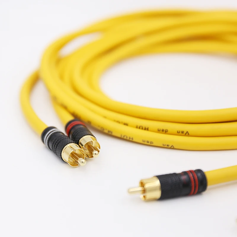 Comprar Par VDH MC D102 MK III híbrido RCA Cable de interconexión, Cable con 24k chapado en oro RCA enchufe