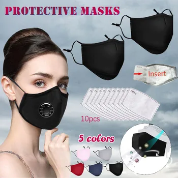 

Cotton Facemask PM2.5 Activated Carbon mouth face covers Washable and Reusable Lot Filter Windproof Protection Products