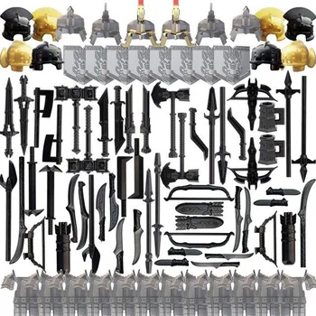 

101Pcs Medieval Ancient Rome Egypt Style Building Block Figure Weapon Helmet Armor Kit(Compatible small building blocks figures)
