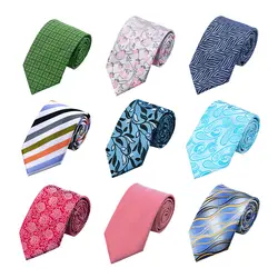 Hi-Tie золотые 10 шт клетчатые носовые запонки набор мужской галстук 100% шелк 8,5 см галстуки для мужчин Роскошные Свадебные вечеринки бизнес