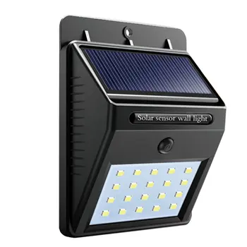 

Solar Light Outdoor Garden Bright Led Garden Light No Induction Model 20 Lights Black Automatically Bright White Light